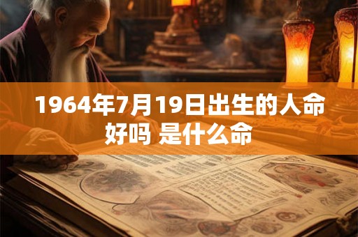 1964年7月19日出生的人命好吗 是什么命 1964年7月19日出生的人命好吗 是什么命