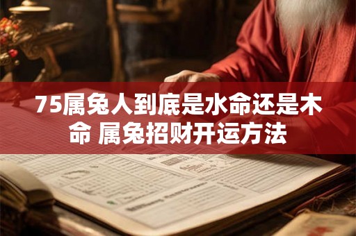 75属兔人到底是水命还是木命 属兔招财开运方法