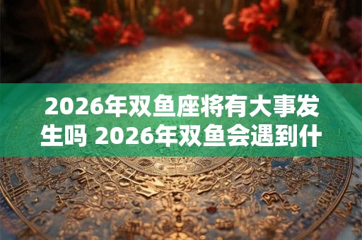 2026年双鱼座将有大事发生吗 2026年双鱼会遇到什么坎坷