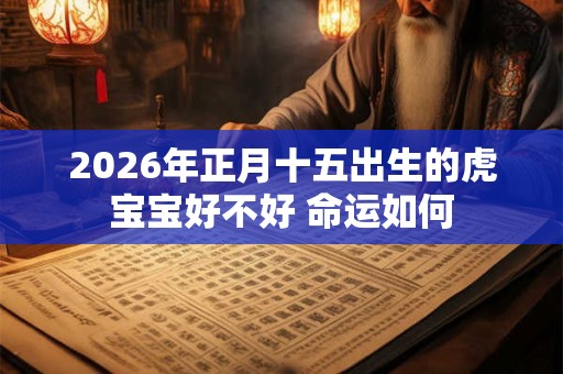 2026年正月十五出生的虎宝宝好不好 命运如何