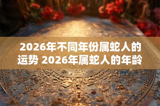2026年不同年份属蛇人的运势 2026年属蛇人的年龄