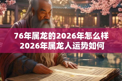 76年属龙的2026年怎么样 2026年属龙人运势如何