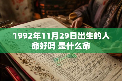 1992年11月29日出生的人命好吗 是什么命