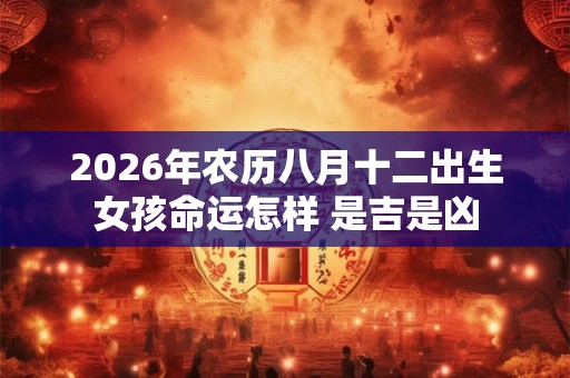 2026年农历八月十二出生女孩命运怎样 是吉是凶