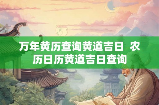 万年黄历查询黄道吉日  农历日历黄道吉日查询