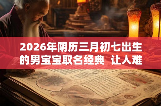 2026年阴历三月初七出生的男宝宝取名经典  让人难忘