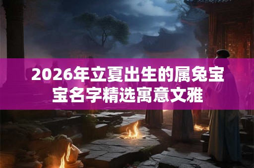 2026年立夏出生的属兔宝宝名字精选寓意文雅