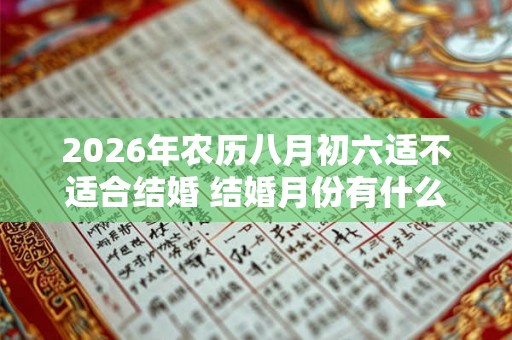 2026年农历八月初六适不适合结婚 结婚月份有什么讲究
