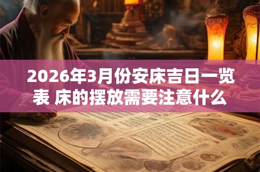 2026年3月份安床吉日一览表 床的摆放需要注意什么