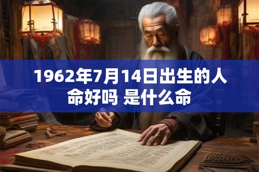 1962年7月14日出生的人命好吗 是什么命