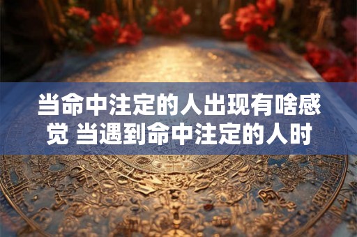 当命中注定的人出现有啥感觉 当遇到命中注定的人时你会有什么感觉