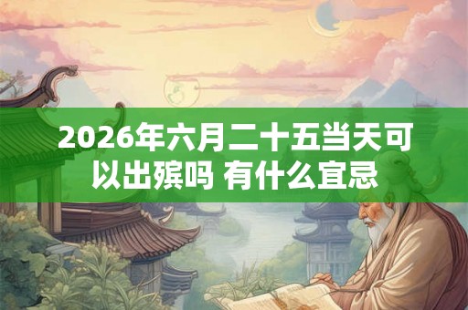 2026年六月二十五当天可以出殡吗 有什么宜忌