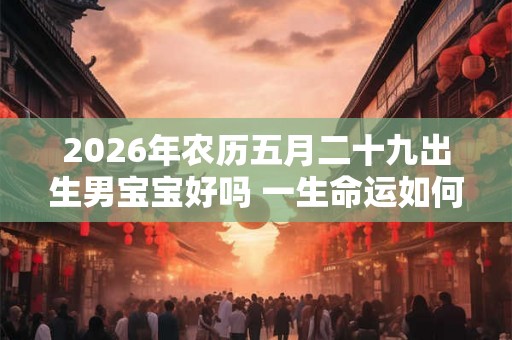 2026年农历五月二十九出生男宝宝好吗 一生命运如何