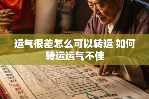 运气很差怎么可以转运 如何转运运气不佳 运气很差怎么可以转运 如何转运运气不佳