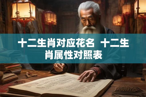十二生肖对应花名  十二生肖属性对照表