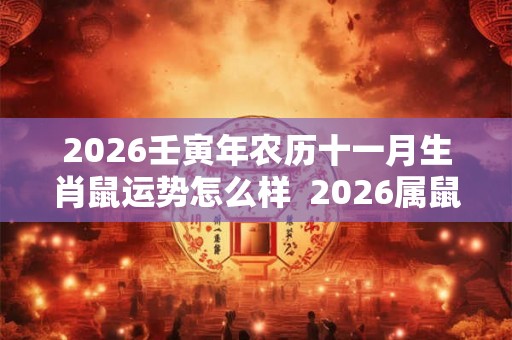 2026壬寅年农历十一月生肖鼠运势怎么样  2026属鼠的人今年几岁