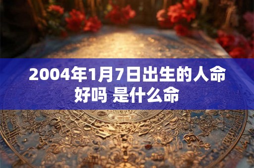 2004年1月7日出生的人命好吗 是什么命 2004年1月7日出生的人命好吗 是什么命