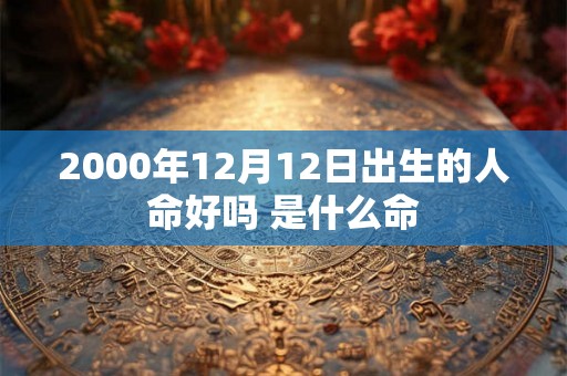 2000年12月12日出生的人命好吗 是什么命