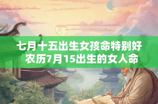 七月十五出生女孩命特别好 农历7月15出生的女人命运好不好 七月十五出生女孩命特别好 农历7月15出生的女人命运好不好