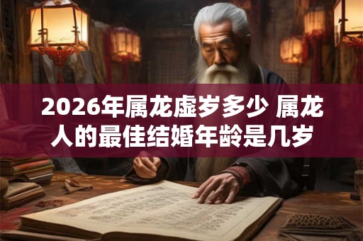 2026年属龙虚岁多少 属龙人的最佳结婚年龄是几岁