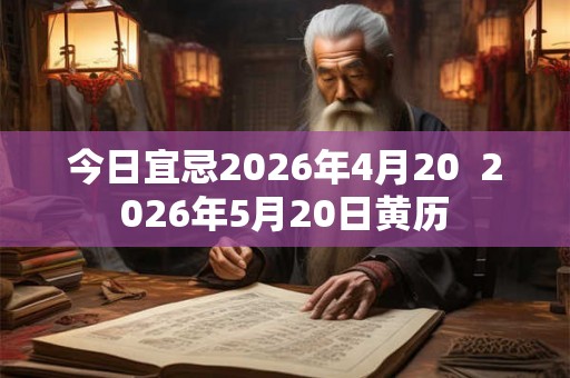今日宜忌2026年4月20  2026年5月20日黄历
