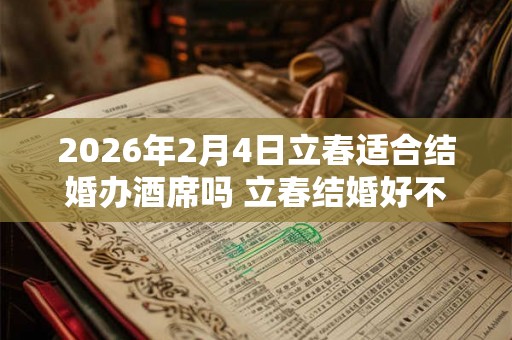 2026年2月4日立春适合结婚办酒席吗 立春结婚好不好