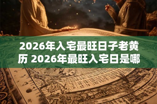 2026年入宅最旺日子老黄历 2026年最旺入宅日是哪一天