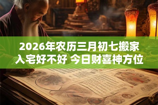 2026年农历三月初七搬家入宅好不好 今日财喜神方位