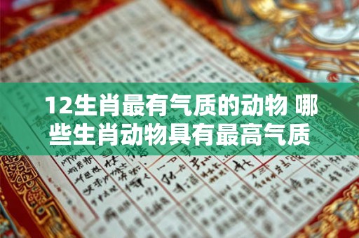 12生肖最有气质的动物 哪些生肖动物具有最高气质