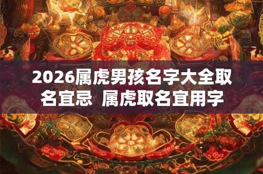 2026属虎男孩名字大全取名宜忌  属虎取名宜用字