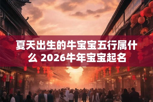 夏天出生的牛宝宝五行属什么 2026牛年宝宝起名