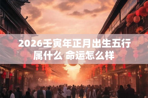 2026壬寅年正月出生五行属什么 命运怎么样