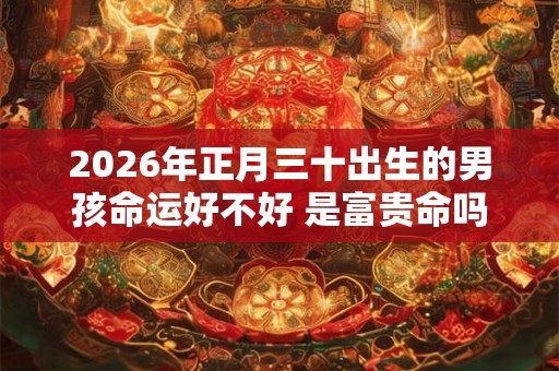 2026年正月三十出生的男孩命运好不好 是富贵命吗