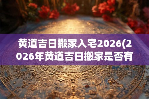 黄道吉日搬家入宅2026(2026年黄道吉日搬家是否有助于居家风水？)