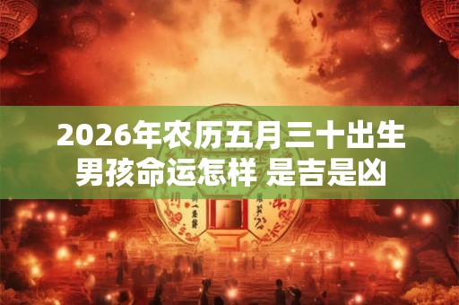 2026年农历五月三十出生男孩命运怎样 是吉是凶
