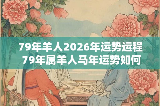 79年羊人2026年运势运程 79年属羊人马年运势如何