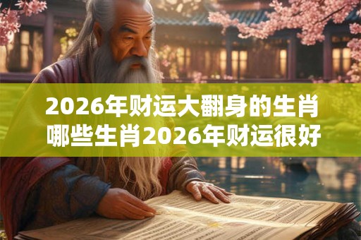 2026年财运大翻身的生肖 哪些生肖2026年财运很好