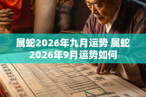 属蛇2026年九月运势 属蛇2026年9月运势如何