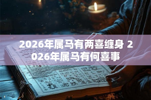 2026年属马有两喜缠身 2026年属马有何喜事