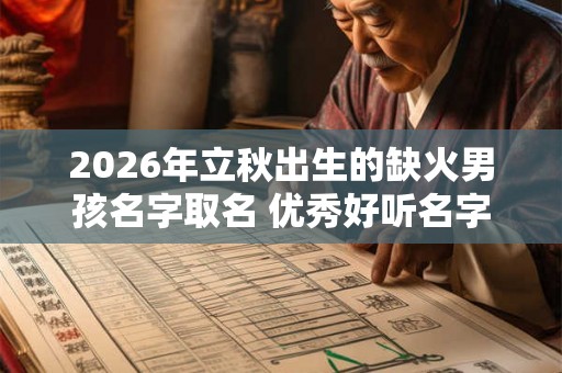 2026年立秋出生的缺火男孩名字取名 优秀好听名字推荐 2026年立秋出生的缺火男孩名字取名 优秀好听名字推荐