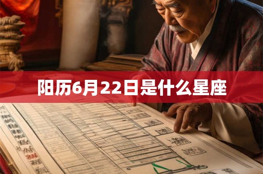 阳历6月22日是什么星座