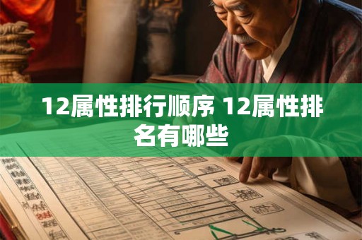 12属性排行顺序 12属性排名有哪些