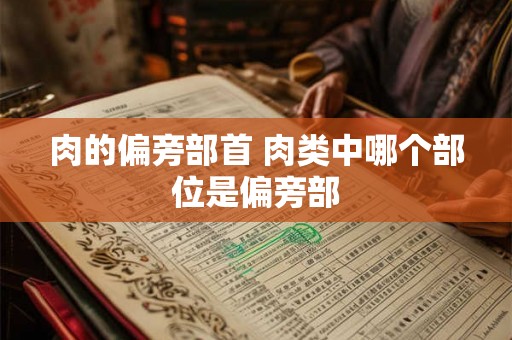 肉的偏旁部首 肉类中哪个部位是偏旁部