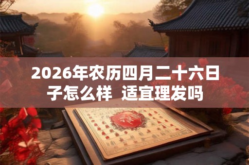 2026年农历四月二十六日子怎么样  适宜理发吗