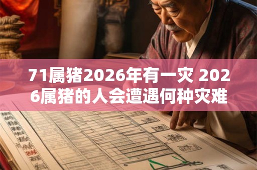 71属猪2026年有一灾 2026属猪的人会遭遇何种灾难