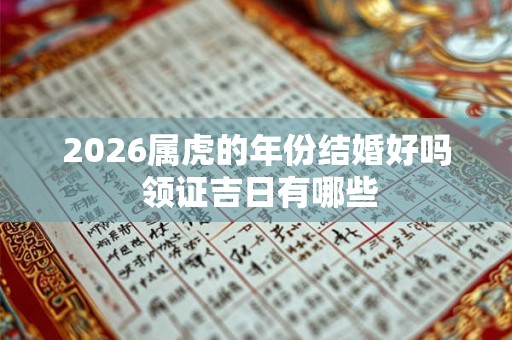 2026属虎的年份结婚好吗 领证吉日有哪些