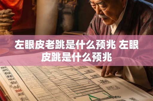 左眼皮老跳是什么预兆 左眼皮跳是什么预兆