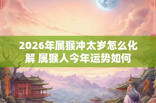 2026年属猴冲太岁怎么化解 属猴人今年运势如何