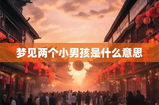 梦见两个小男孩是什么意思