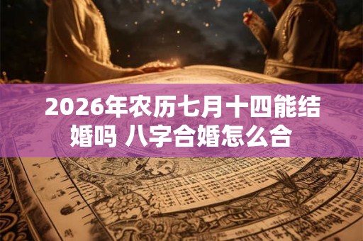 2026年农历七月十四能结婚吗 八字合婚怎么合